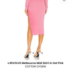 x REVOLVE Melbourne Midi Skirt in Hot Pink